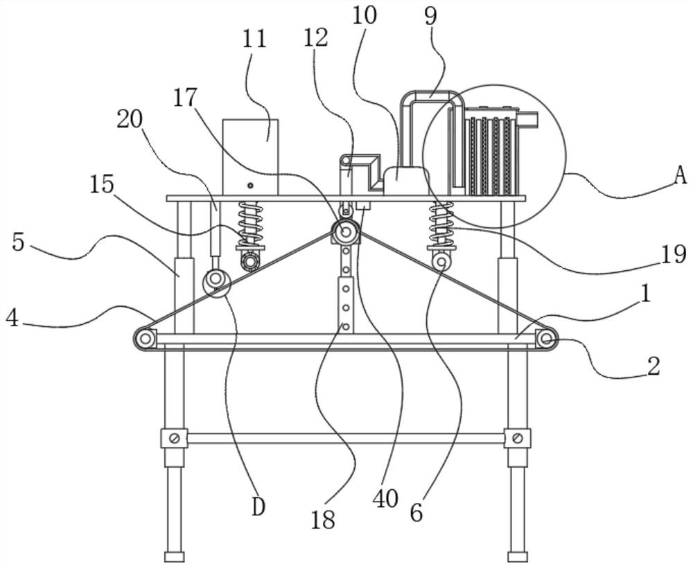 Blank pressing device with automatic adjusting function for processing pillow textile fabric