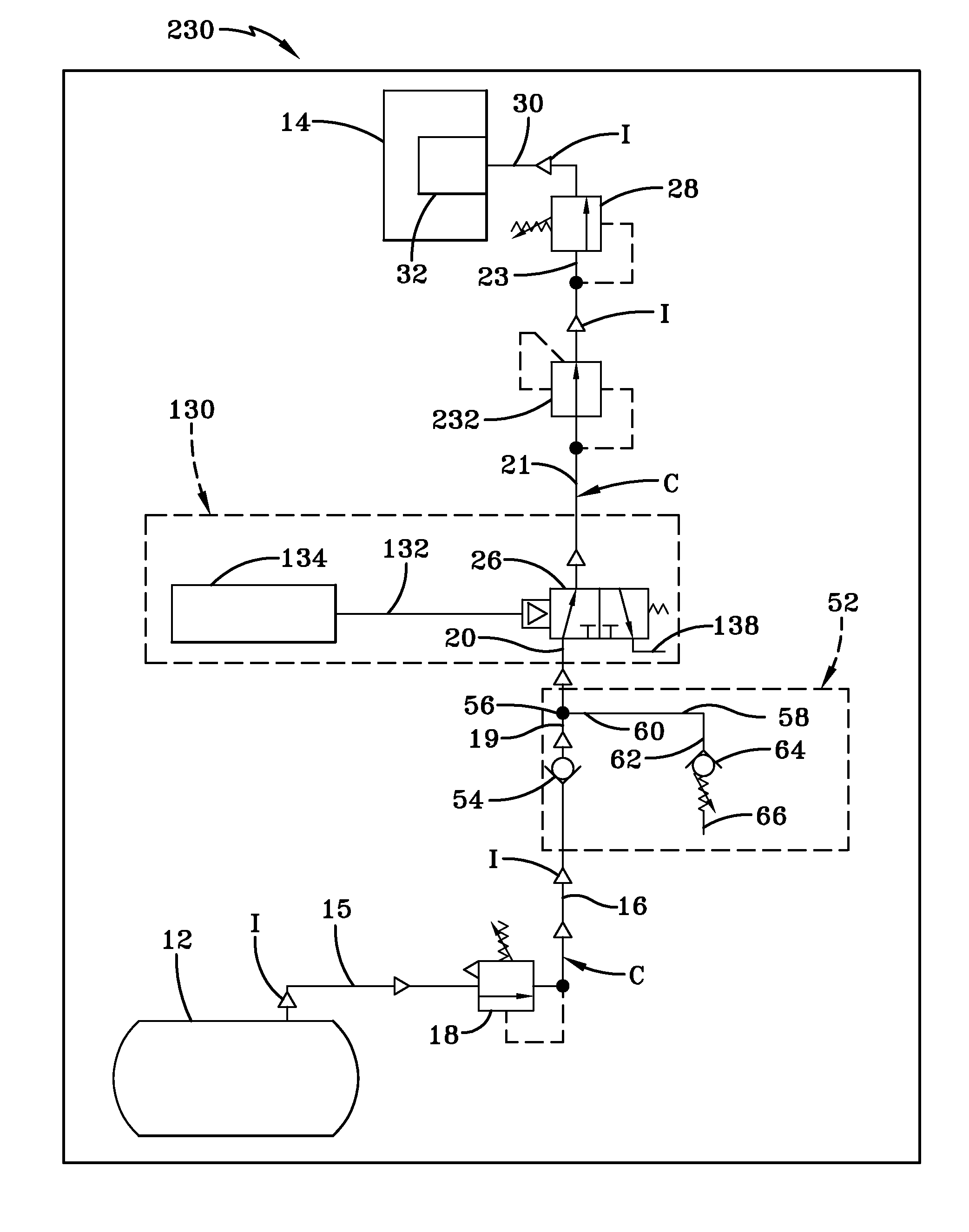 Tire inflation system with discrete deflation circuit