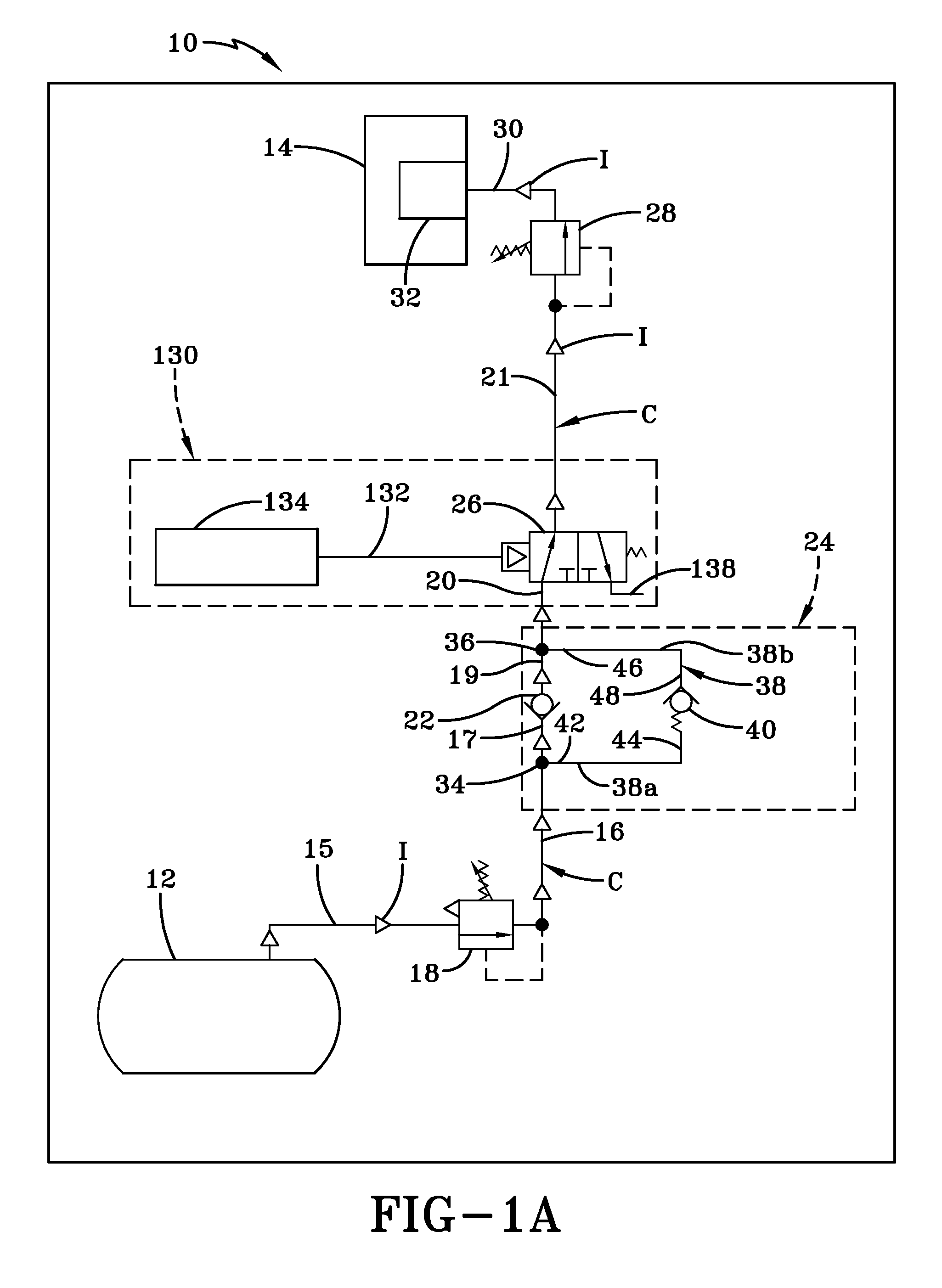 Tire inflation system with discrete deflation circuit