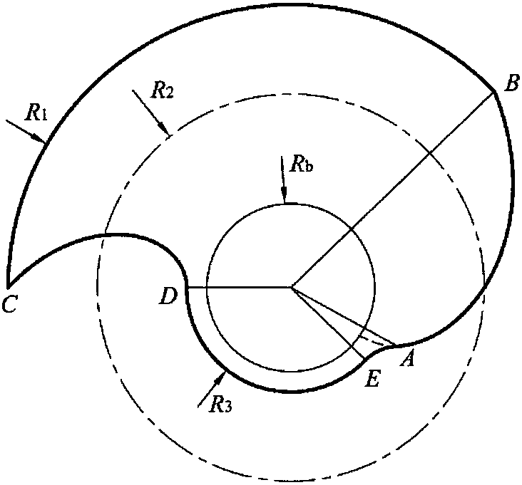 Three-section type screw rotor and twin-screw vacuum pump comprising same