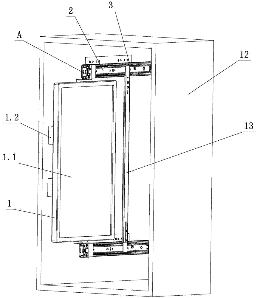 Furniture elastic positioning rotating storage structure