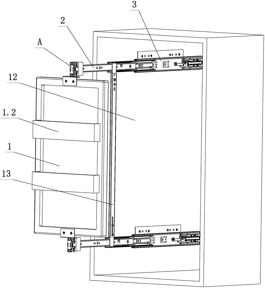 Furniture elastic positioning rotating storage structure