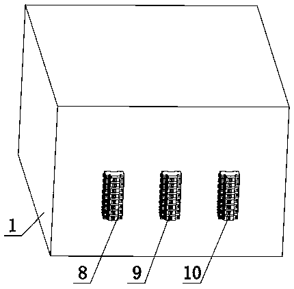 Testing device and method for terminal strip of electric isolation knife switch