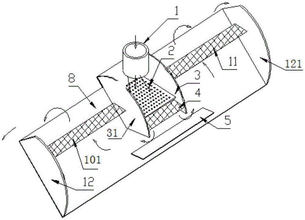 Condenser with built-in oil separator