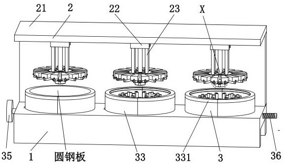 A motor stator stamping processing machine