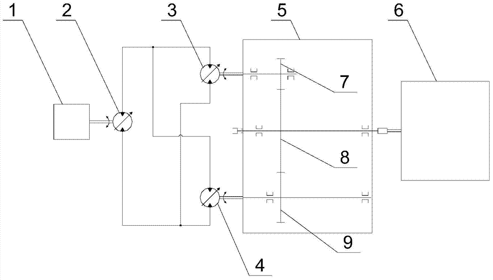 Power transmission system and grader