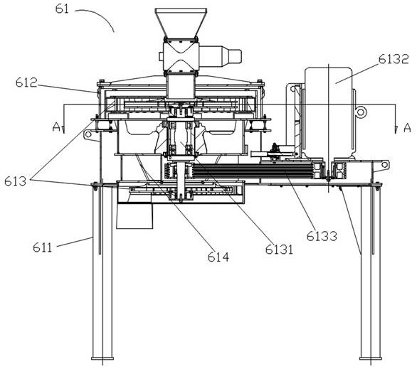 Thick-thin micro aggregate 6S processing process for concrete and production line