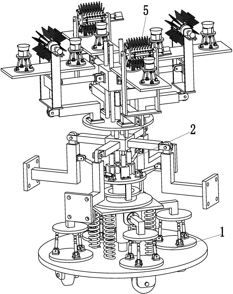 A rigid support type construction environmental protection robot