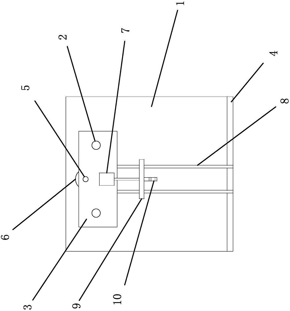 Device for testing sudden pulling of foot-hanging type drawer slide rail