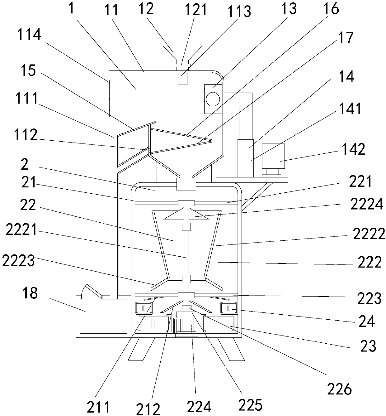 Rice multi-stage screening device