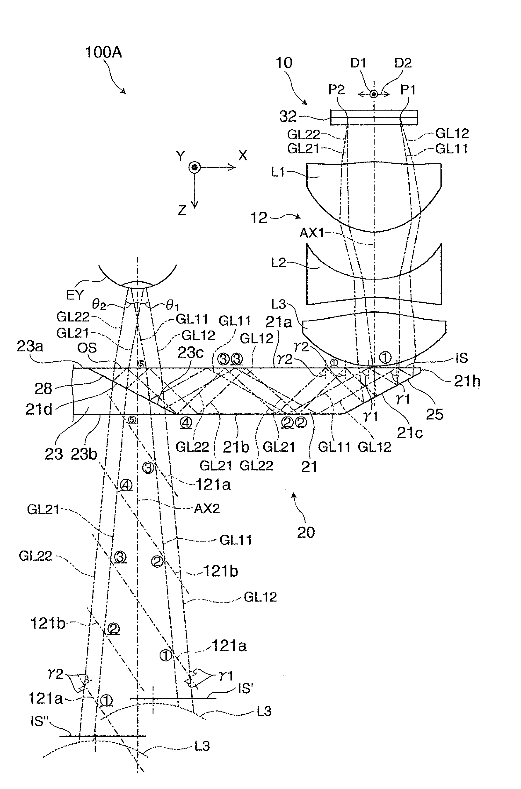 Virtual image display device