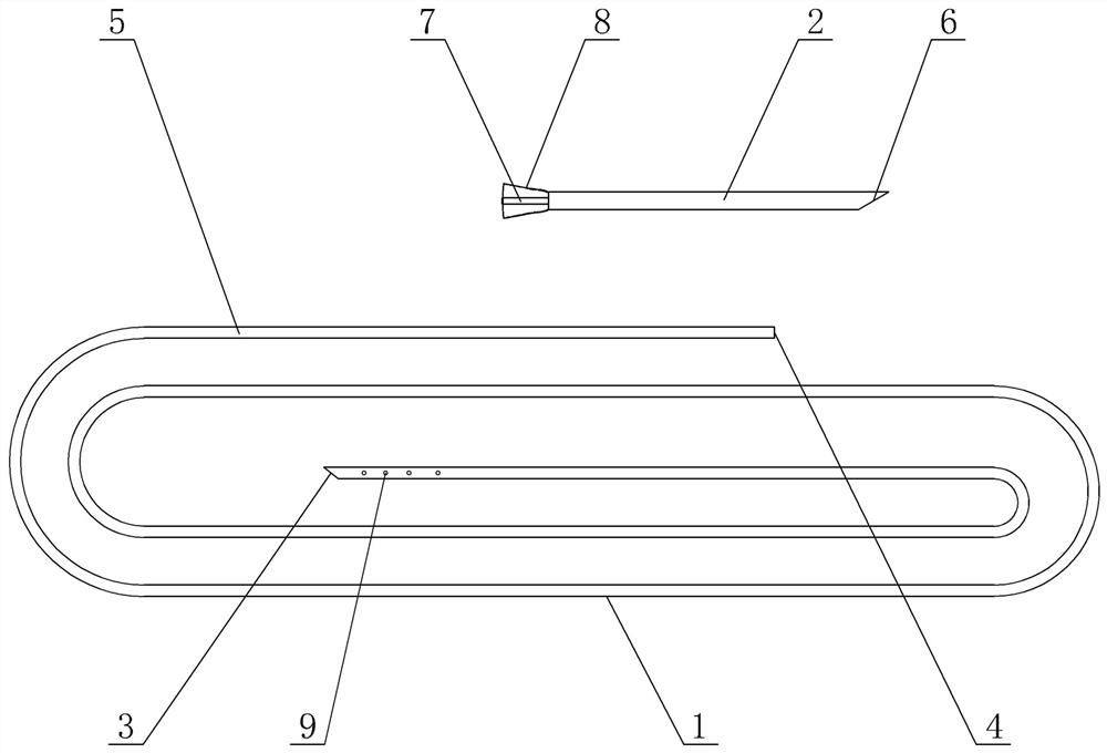 Lumbar cistern drainage puncture needle capable of establishing subcutaneous tunnel