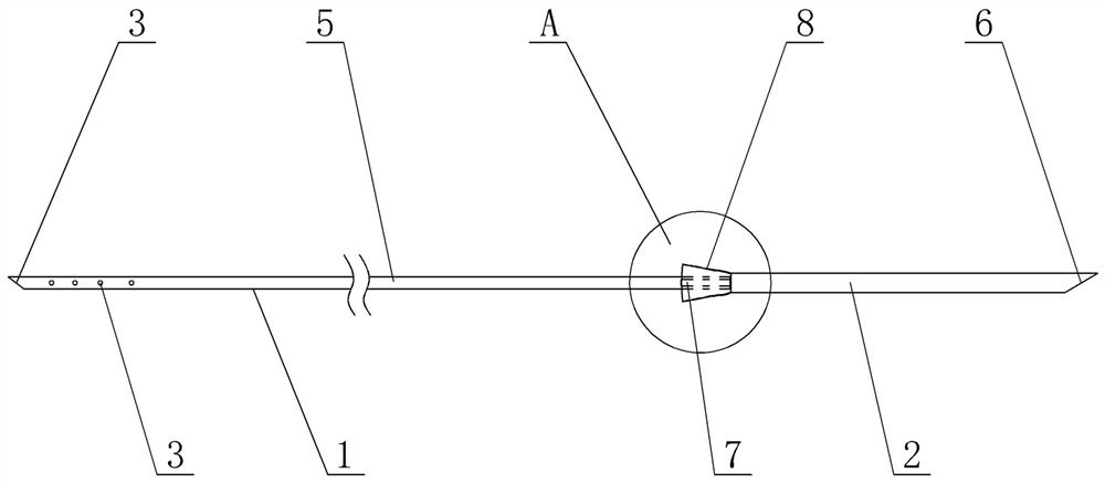 Lumbar cistern drainage puncture needle capable of establishing subcutaneous tunnel