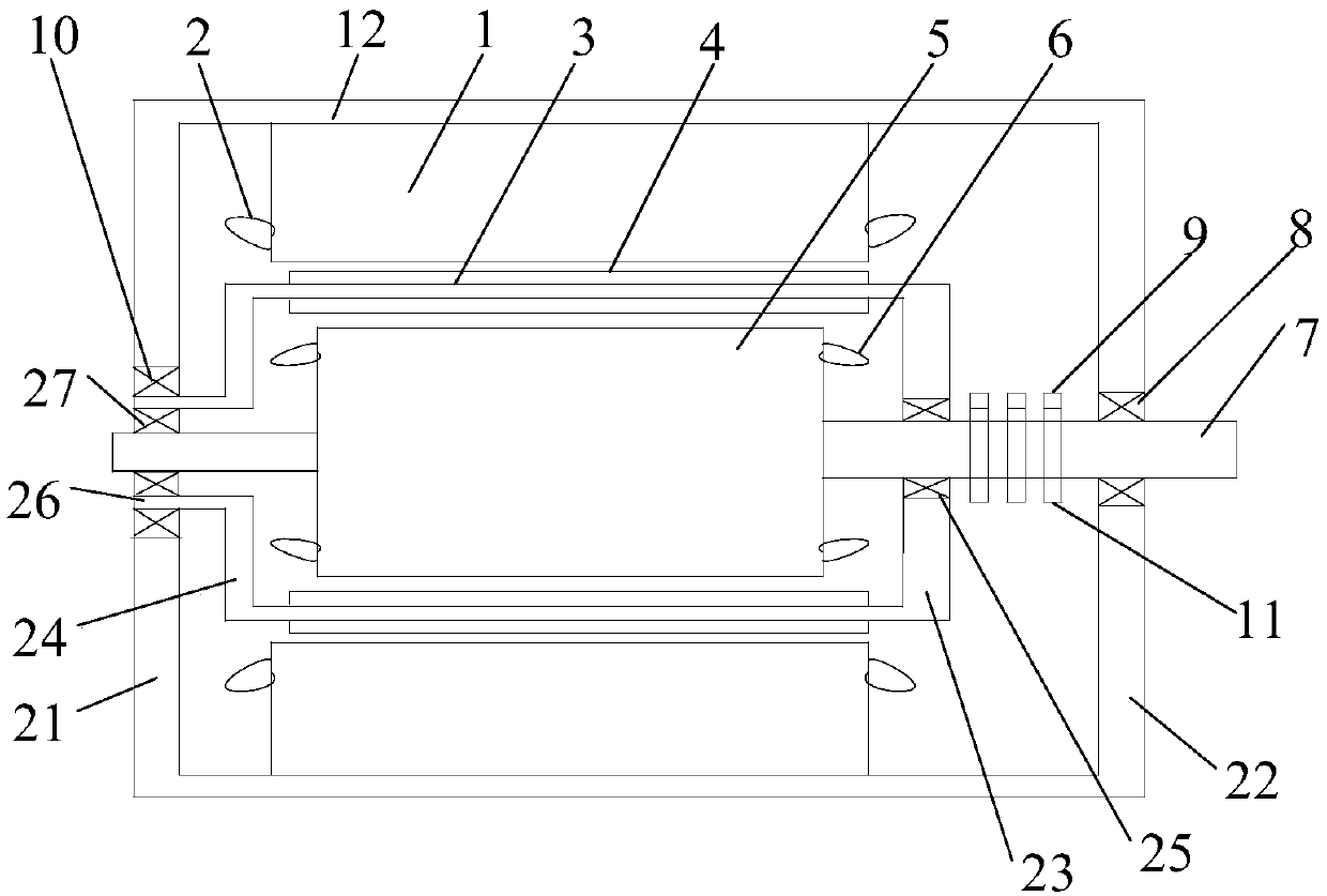 A double-rotor permanent magnet double-fed wind generator and power generation system