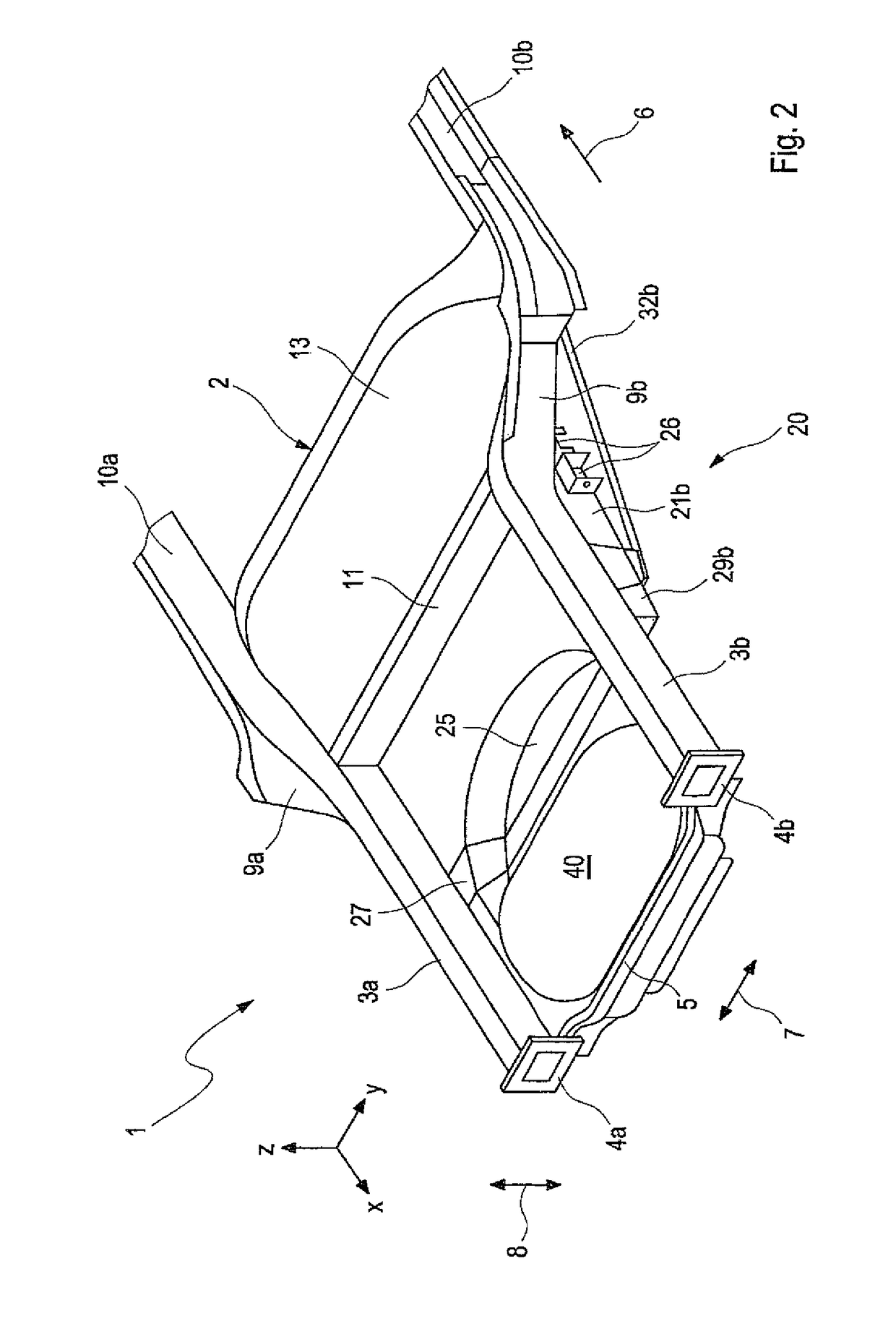 Motor vehicle and rear-end module therefor