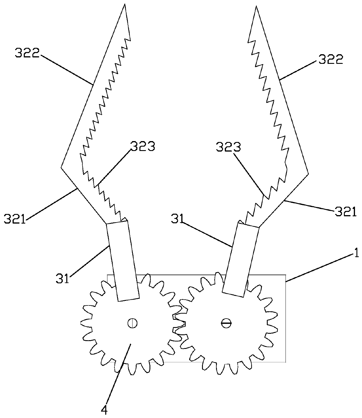 Mechanical gripper mechanism for transfer robot