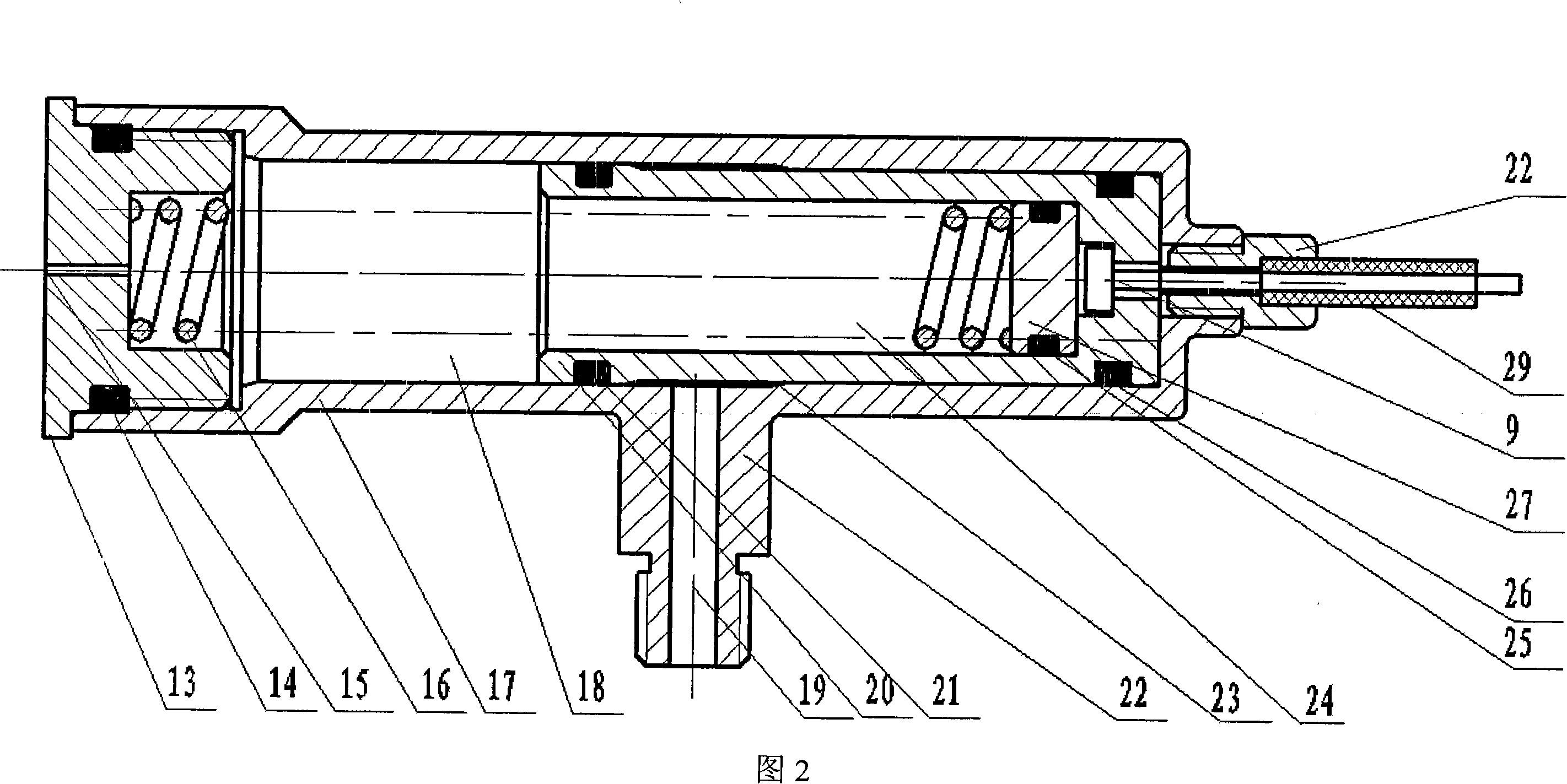 Accelerograph control system of high-pressure cleaning machine