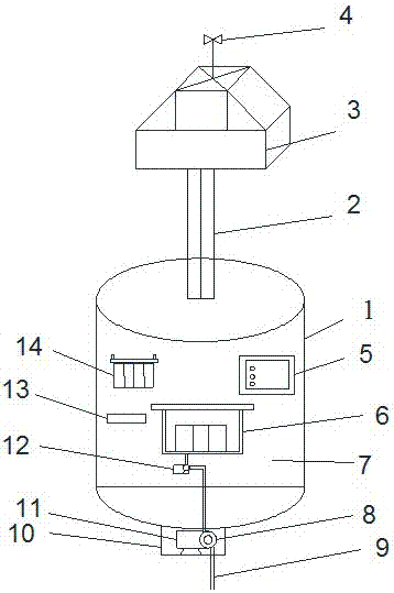 Portable device and method for field monitoring of alga density