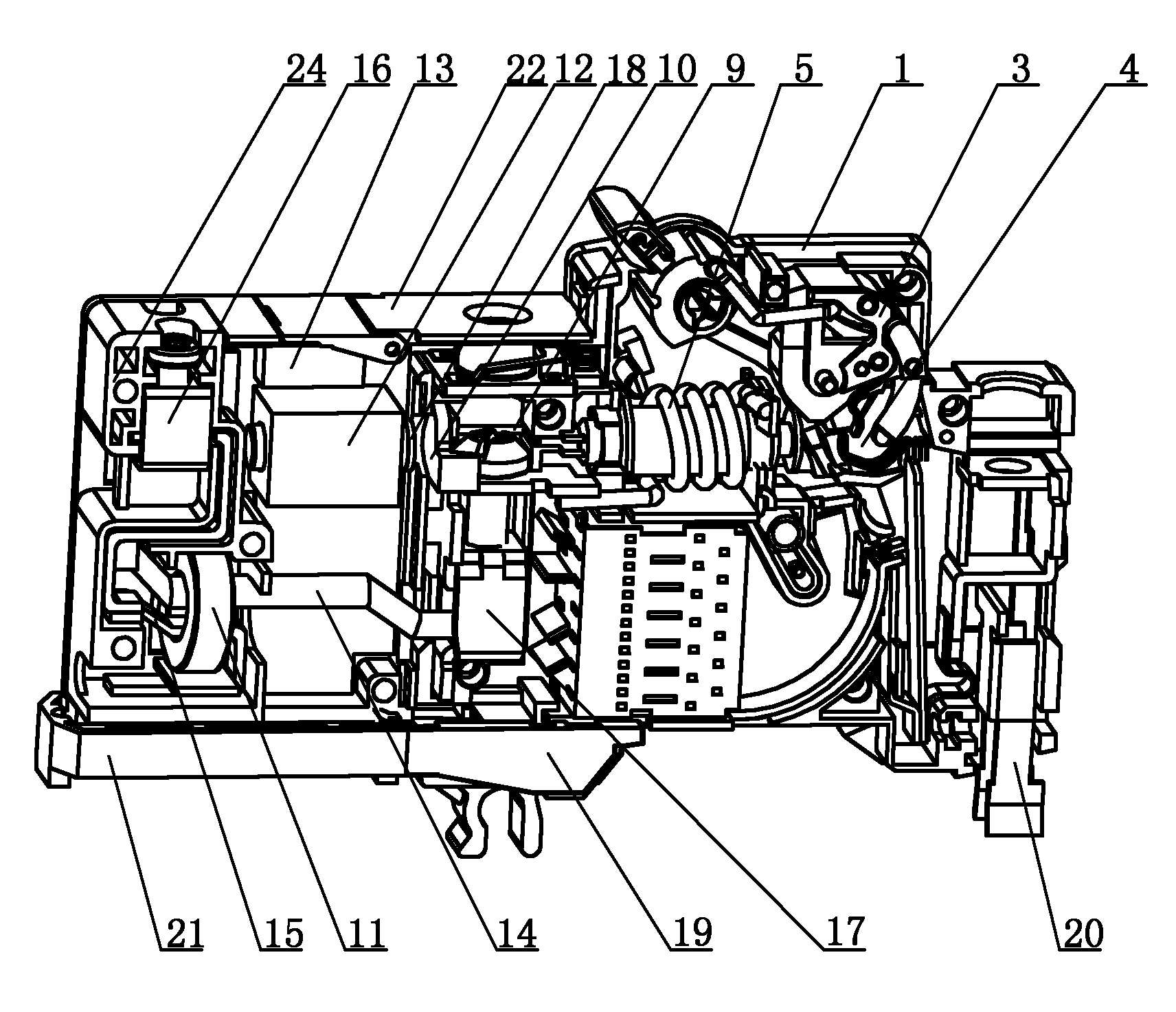 Miniature circuit breaker with current leakage protector