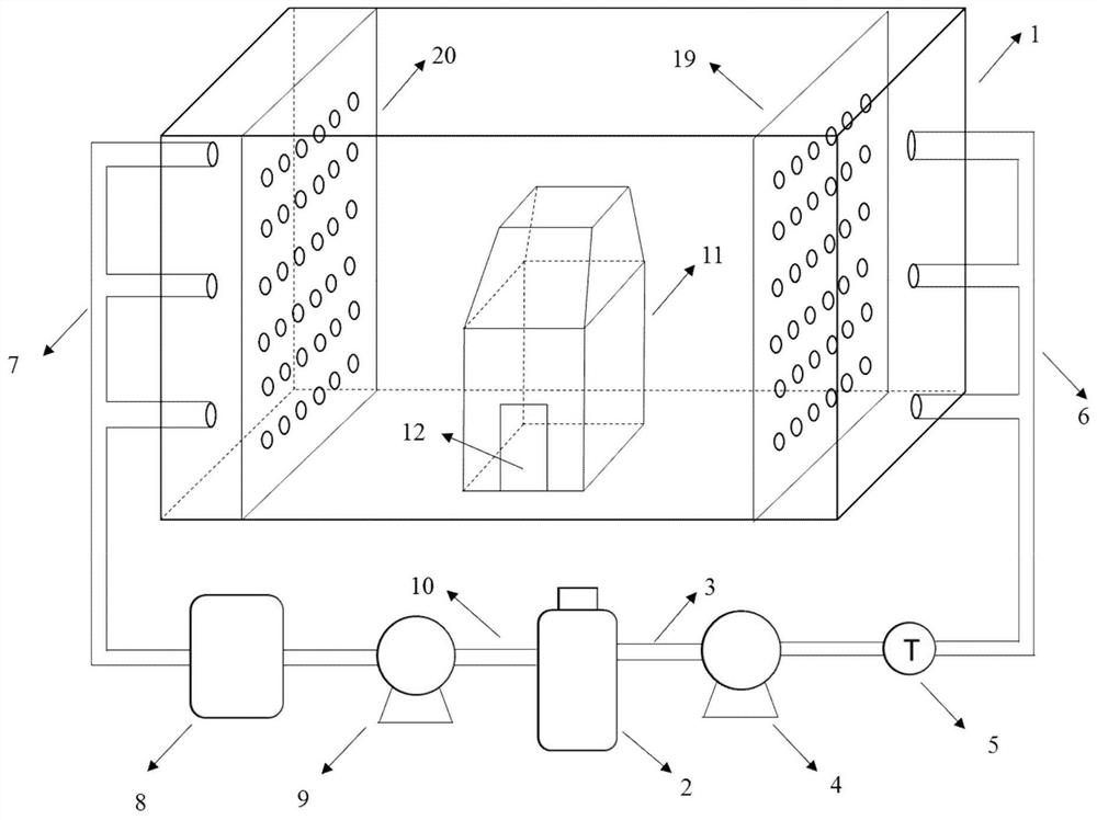 Experimental device and method for thermal insulation and heating of derrick of polar drilling platform