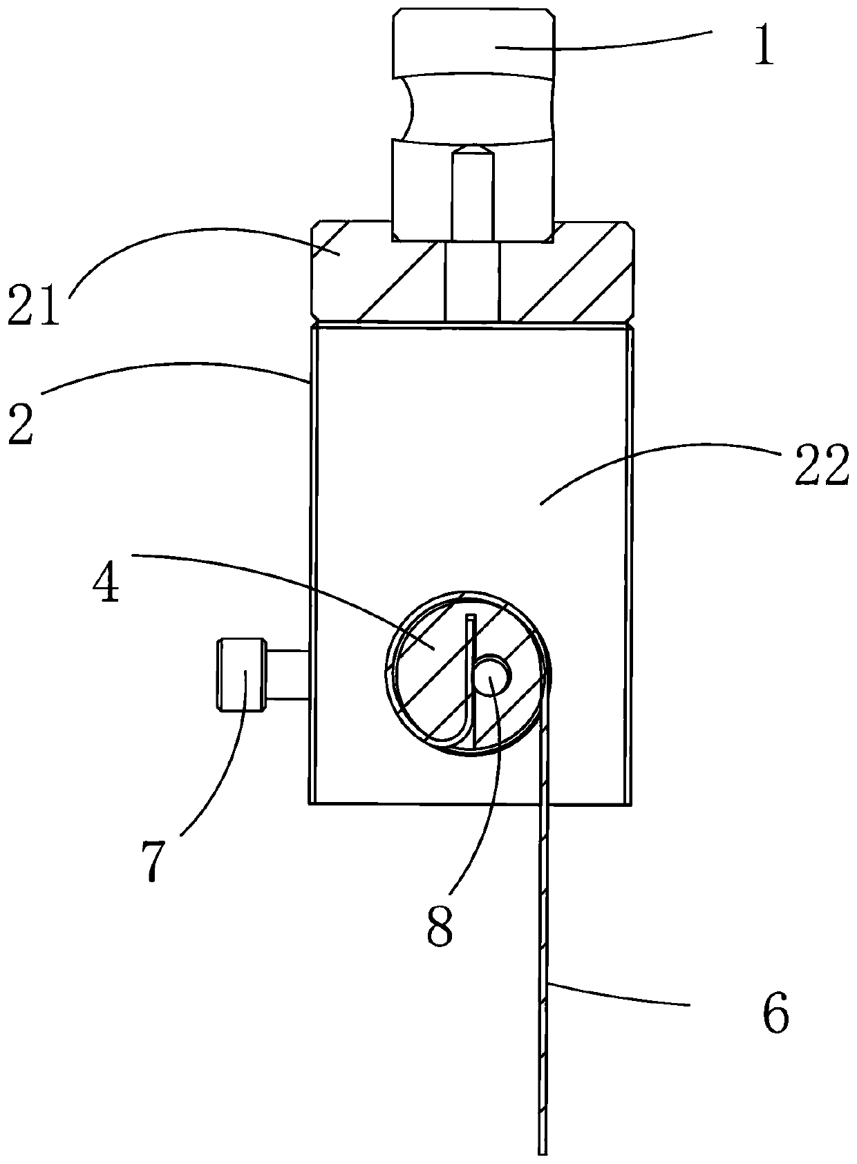 Enameled wire paint film tensile test clamp device