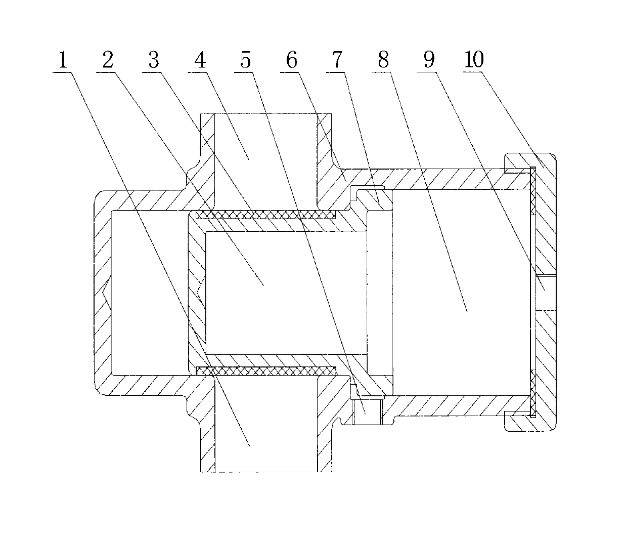 Pneumatic piston sewage valve