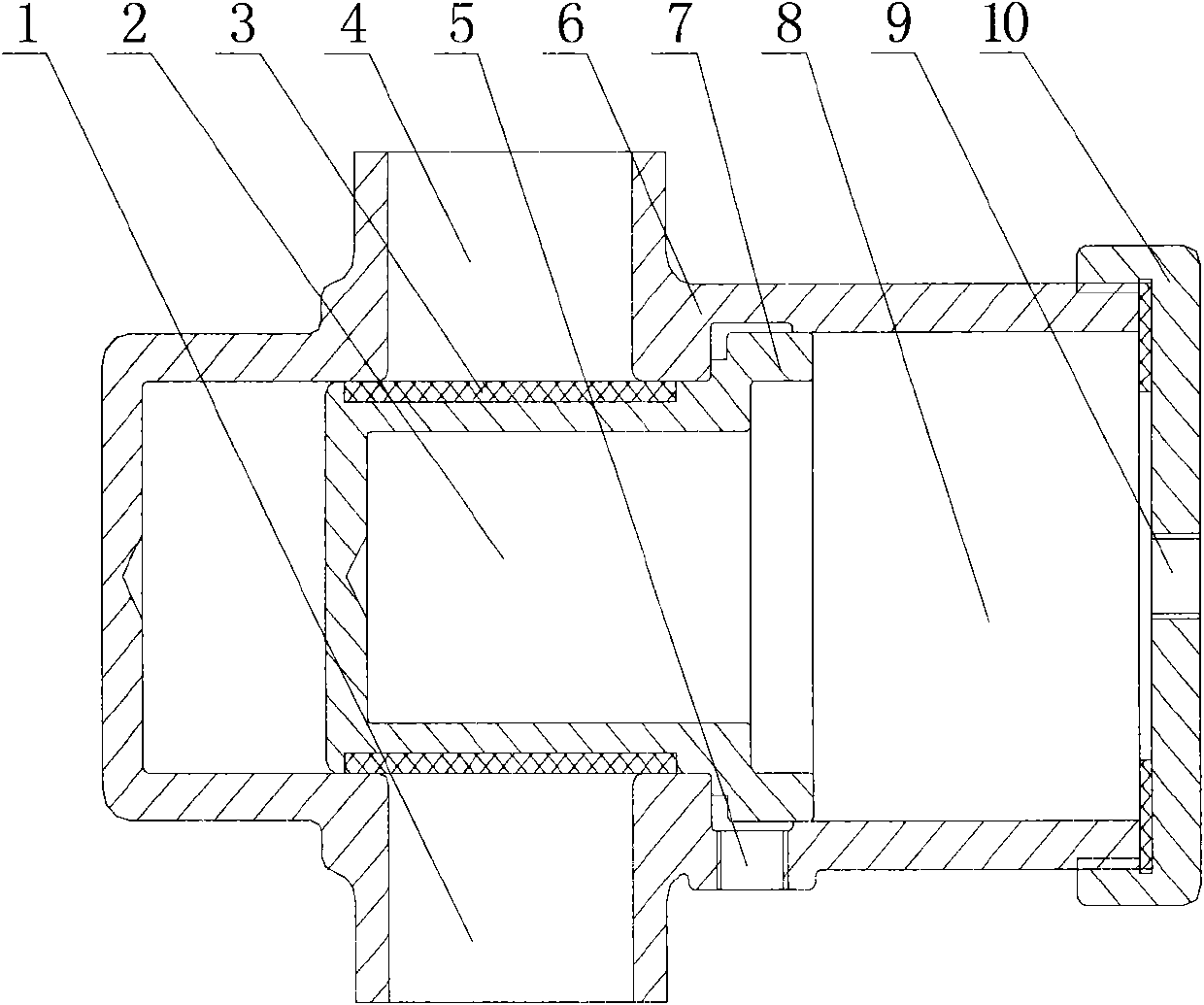 Pneumatic piston sewage valve