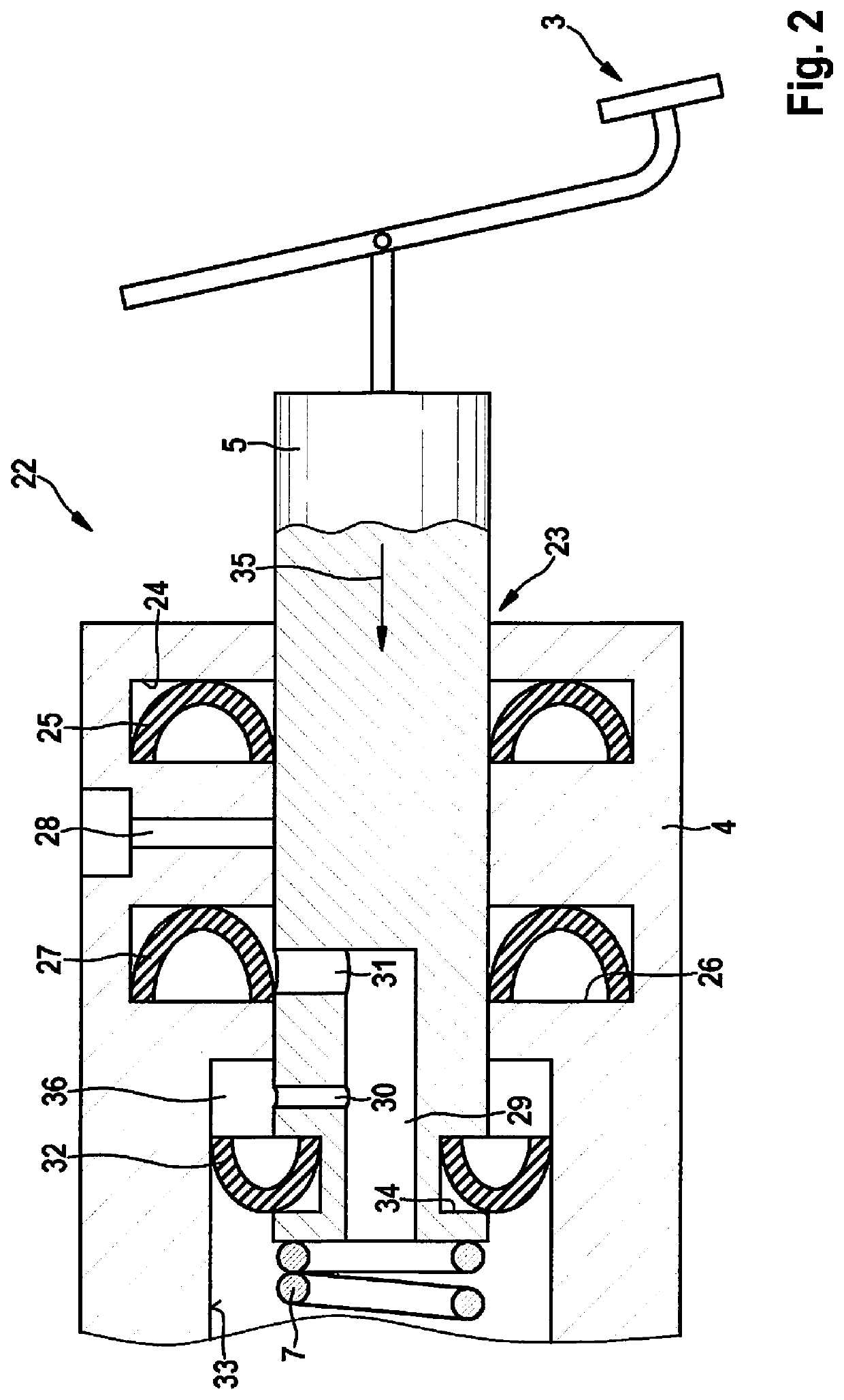 Master brake cylinder, braking system