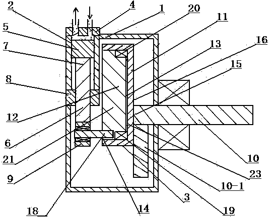 Fluid dynamic machine with turning wheel transmission piston speed-changing mechanism