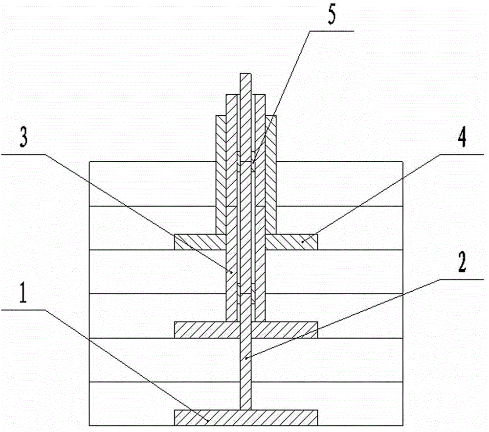 Method and device for observing layered settlement of high fill earth