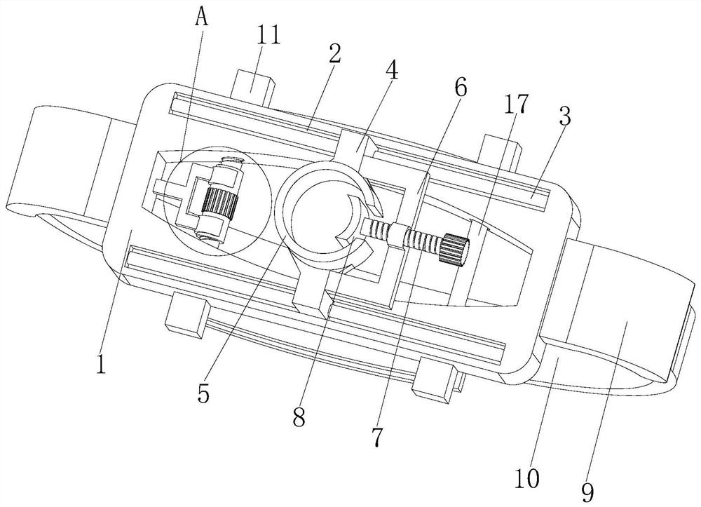 Upper and lower end fixed trachea cannula fixing device