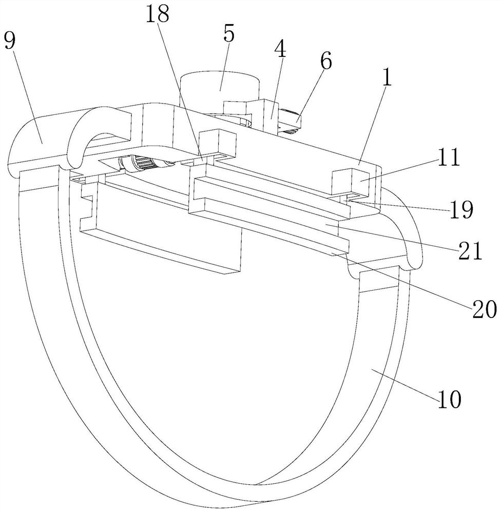 Upper and lower end fixed trachea cannula fixing device