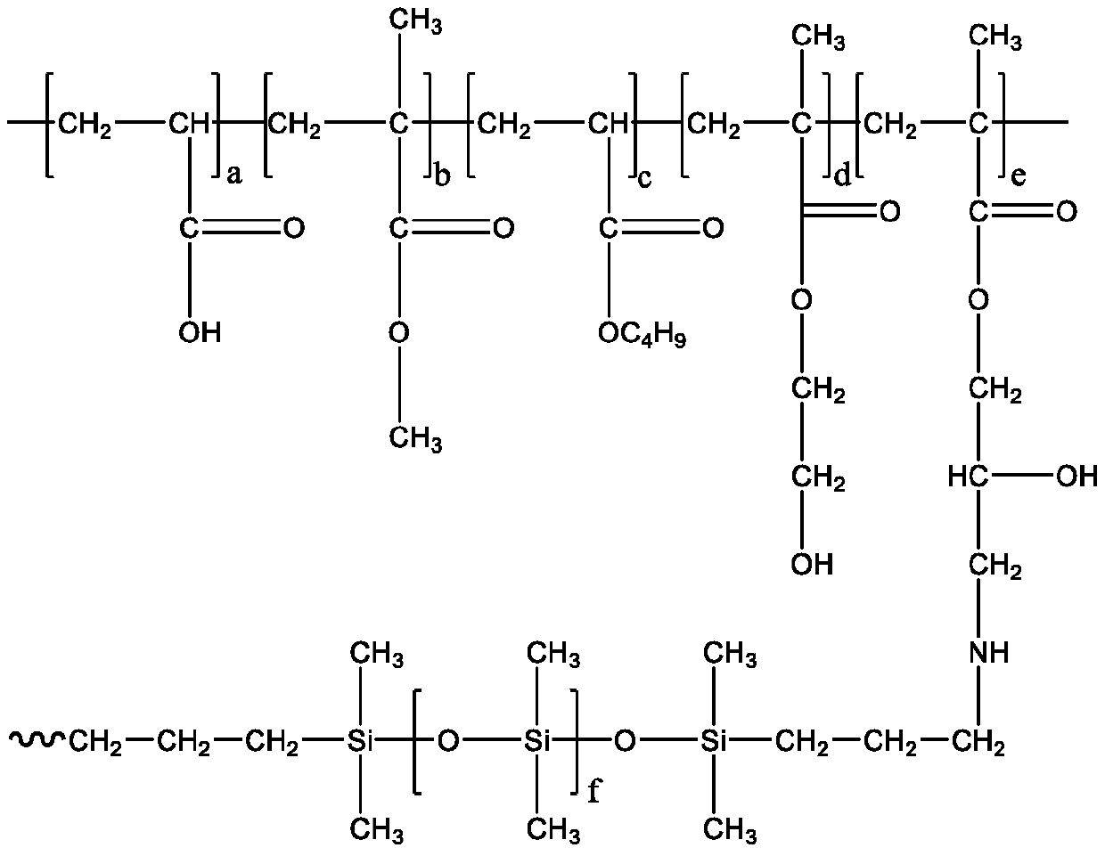 Preparation method of novel amino silicone oil modified acrylate anti-doodling emulsion