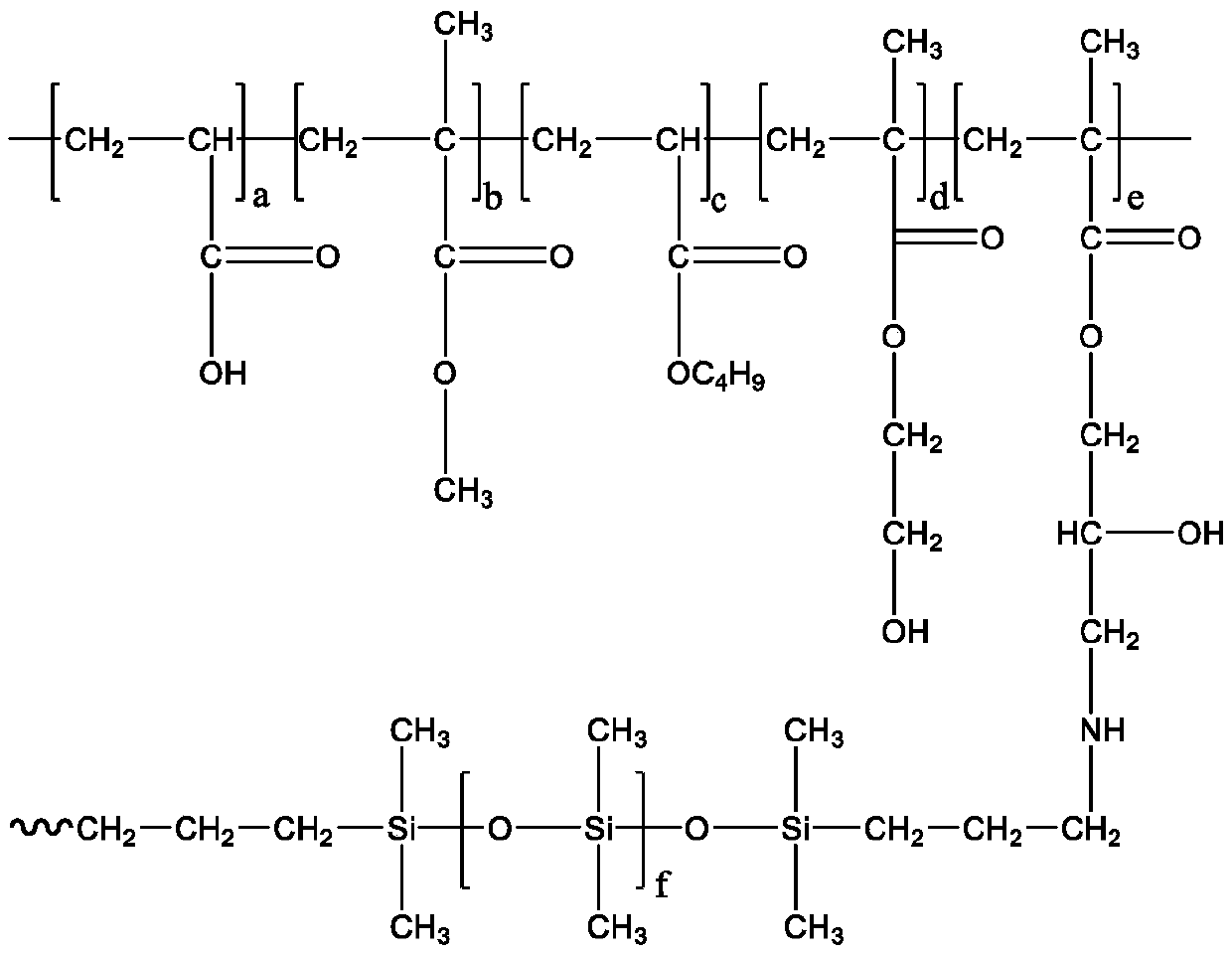 Preparation method of novel amino silicone oil modified acrylate anti-doodling emulsion