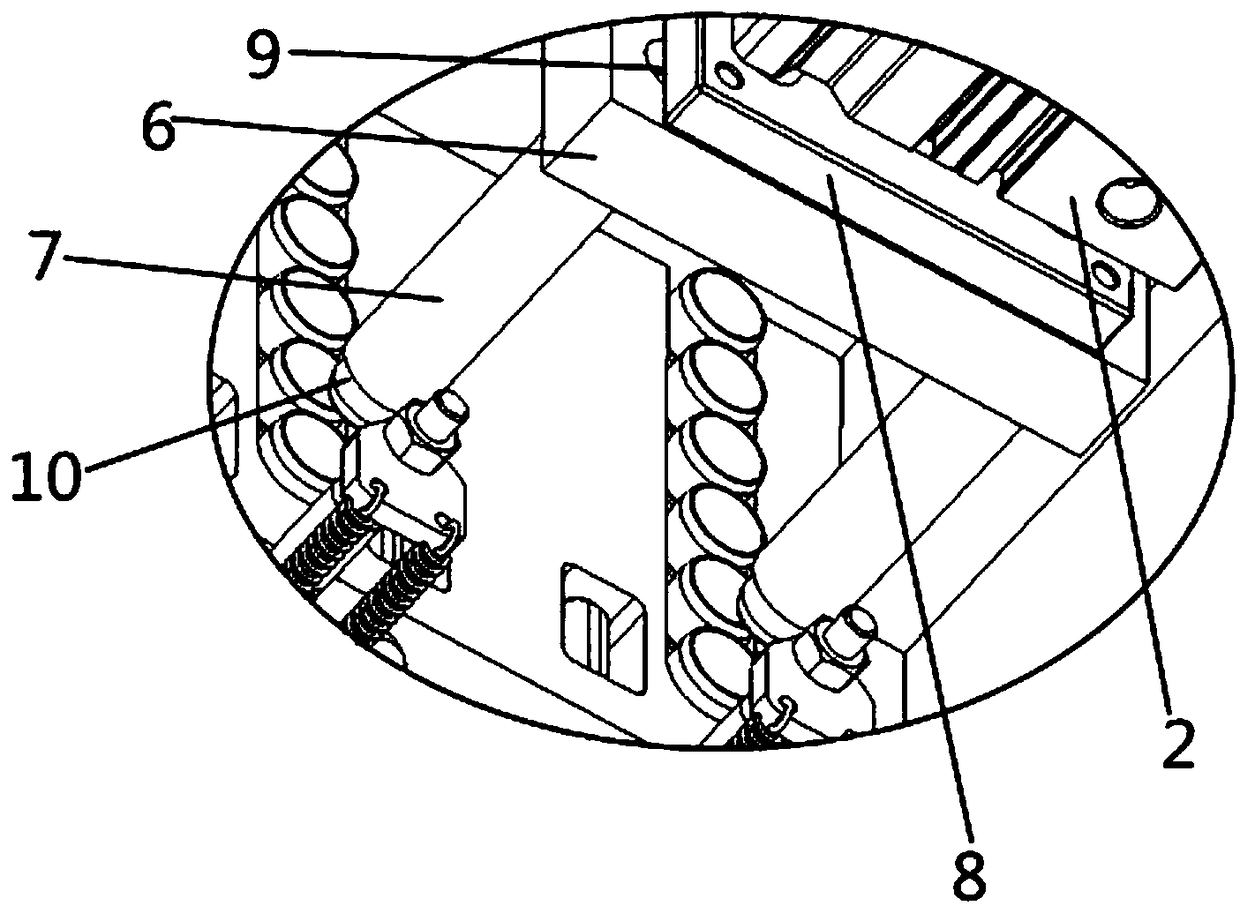 Hinge center vertical discharging mechanism and control method thereof