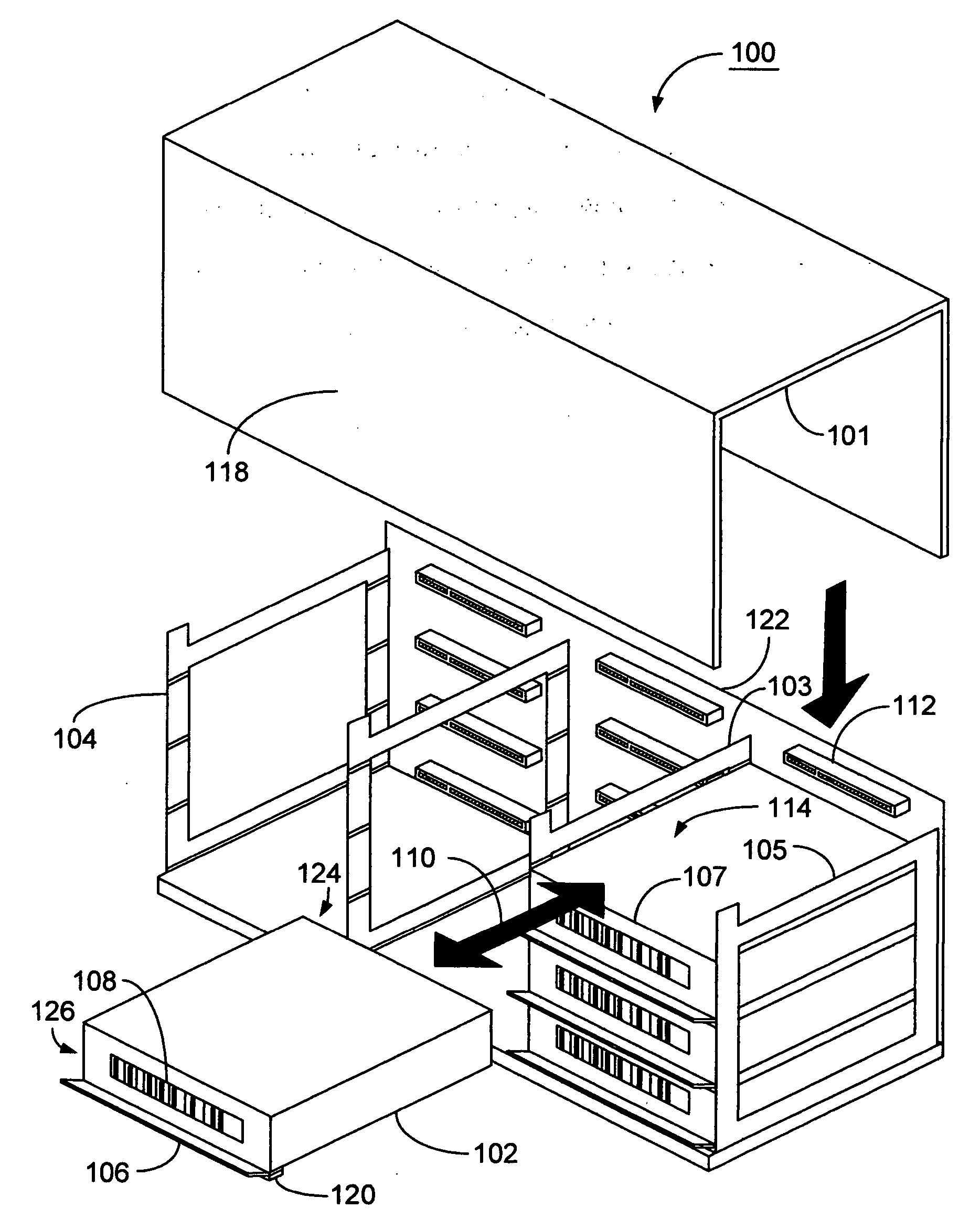 Combination storage extracting and biasing system