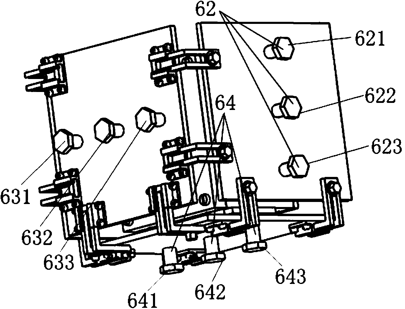 Debugging clamp of detector assembly