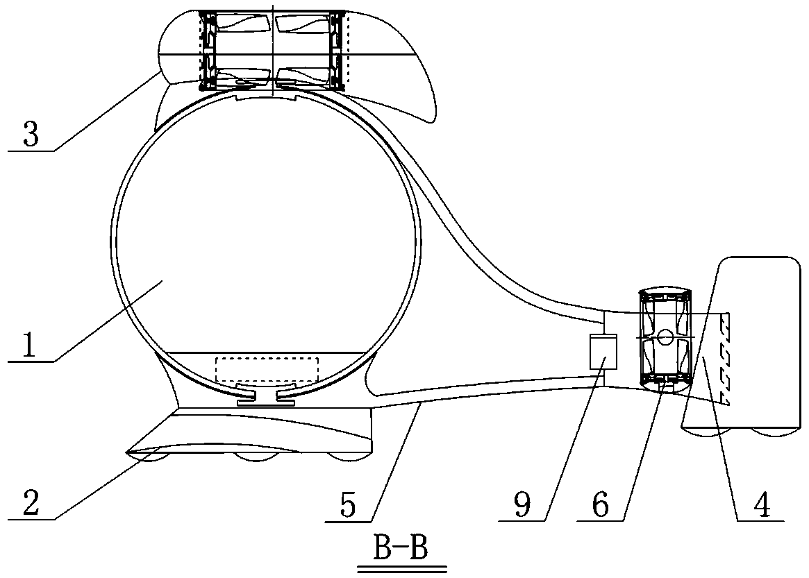 Torque self-balancing three-ducted-fan bionic aircraft