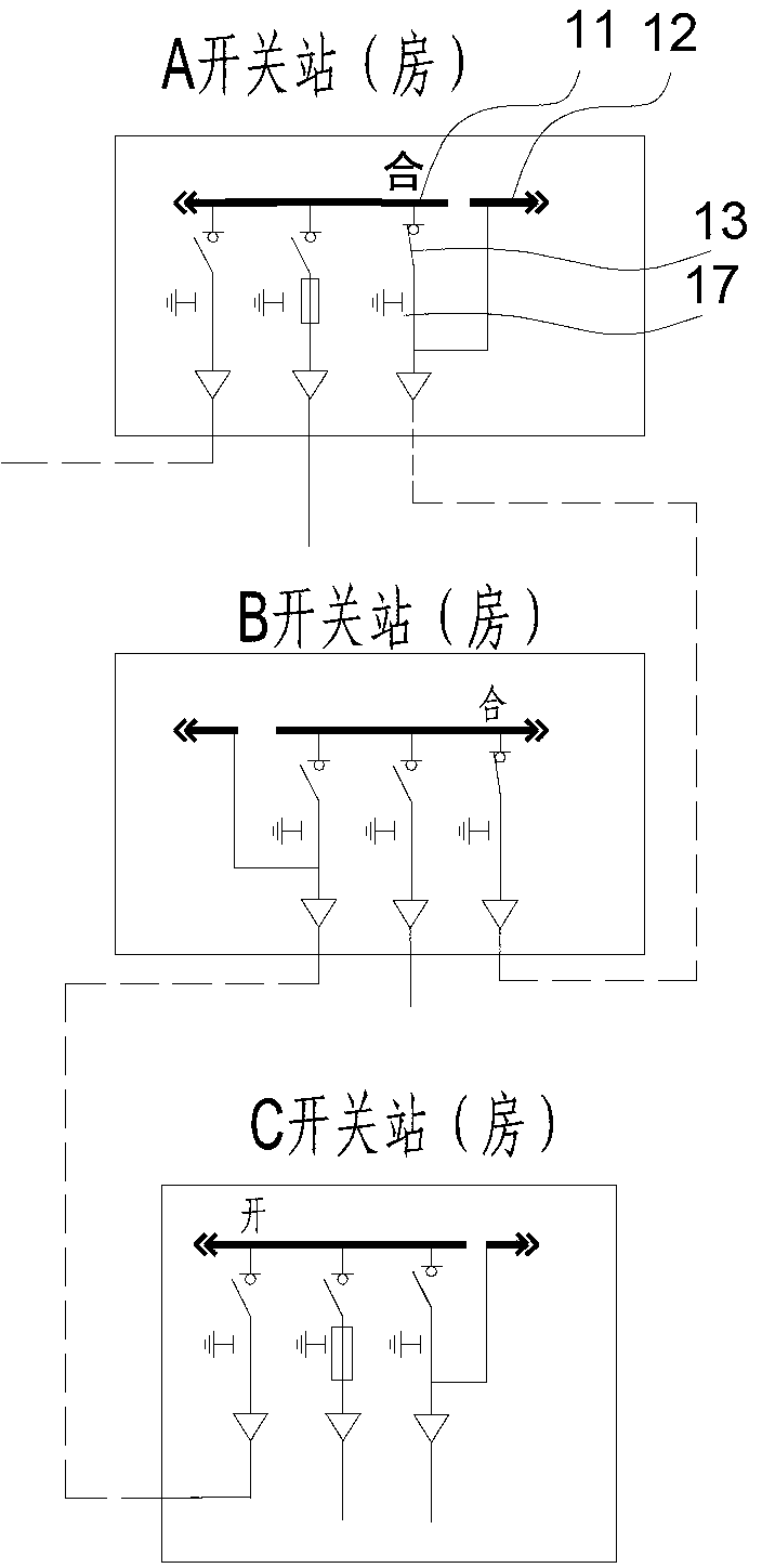 One-side no-break power supply extendable type ring network unit