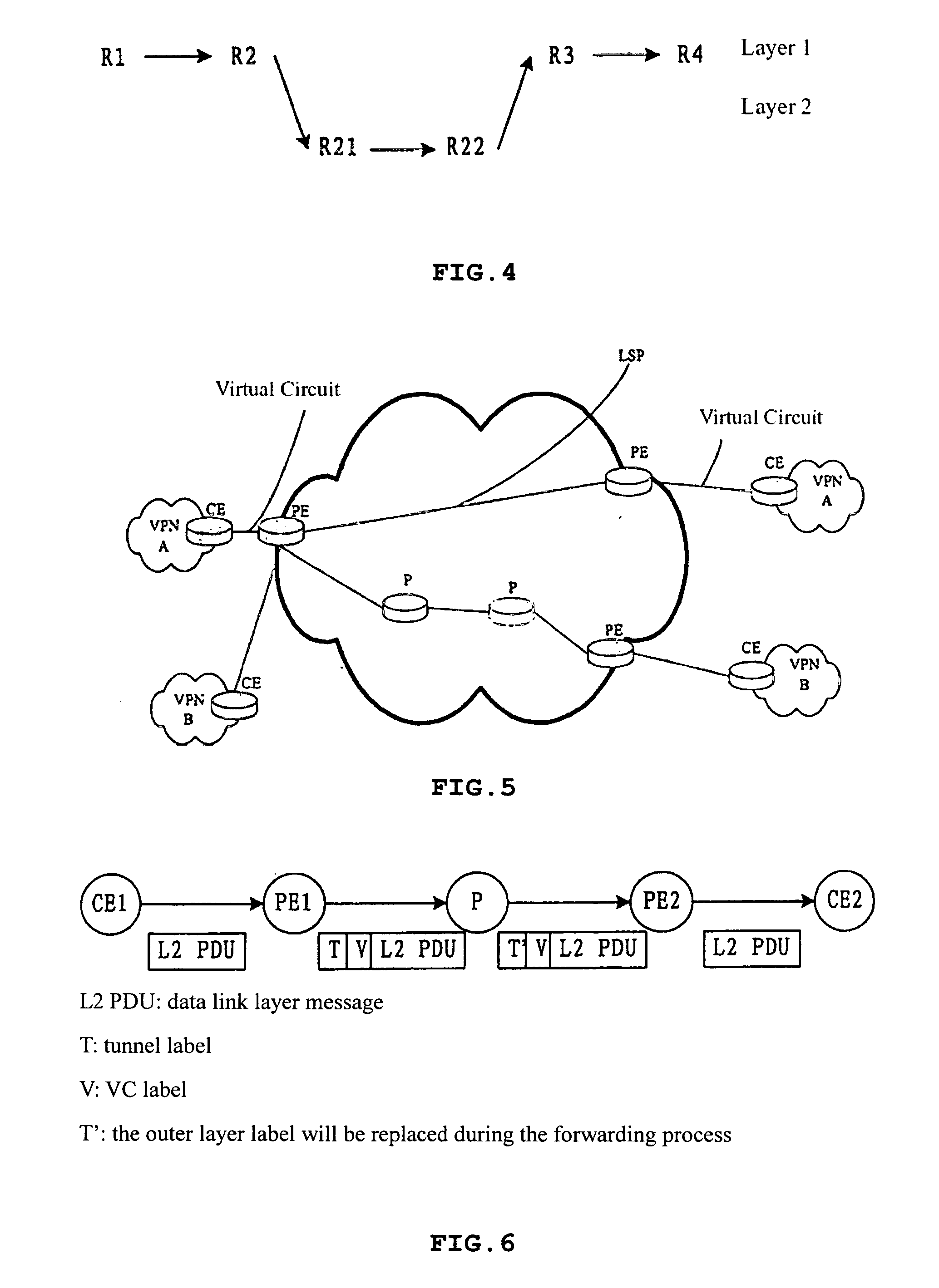 Method for implementing the virtual leased line