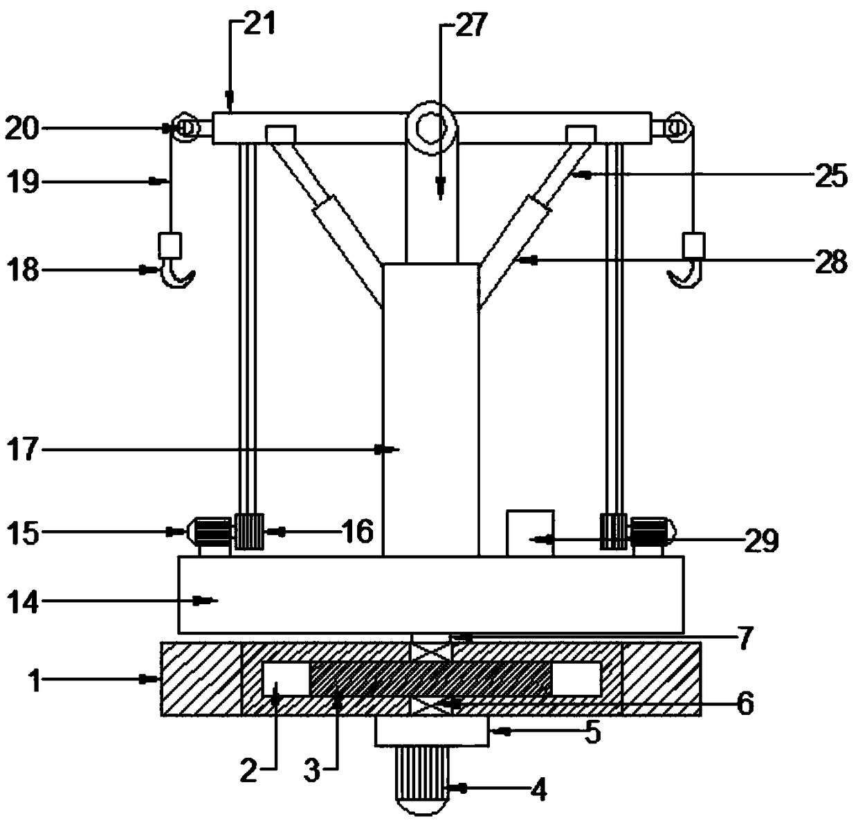 Crane and engineering mechanical chassis thereof