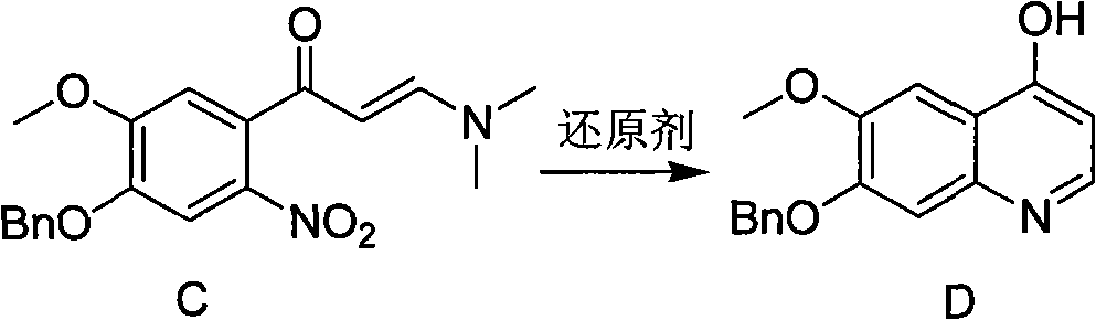 Synthesis method of 7- benzyloxy-6-methoxyl-4-hydroxyquinoline