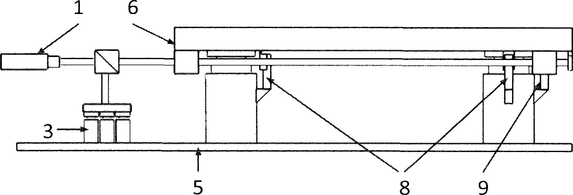 Gas magnetic vibration isolation platform based on air floatation zero position benchmark and laser auto-collimation measurement