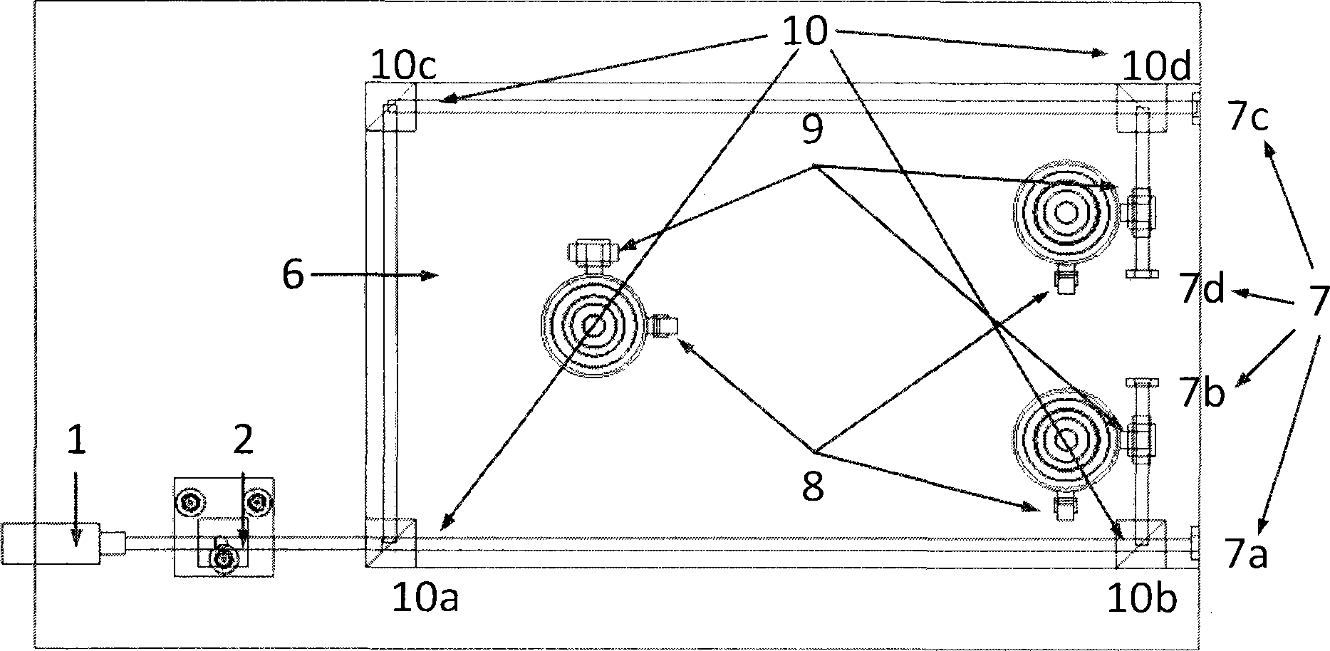 Gas magnetic vibration isolation platform based on air floatation zero position benchmark and laser auto-collimation measurement