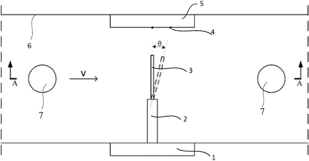 Flow velocity sensor based on polymer optical waveguide