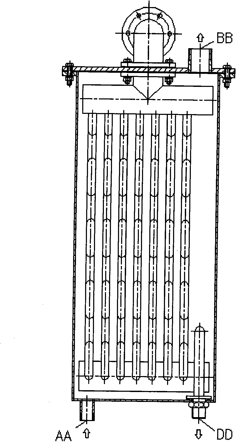 Distiller condenser with solvent inflow structure in fur degreasing machine