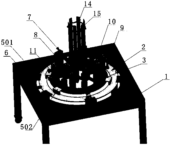 Constant force mechanism based banana harvesting device capable of automatically adapting to banana tree stem