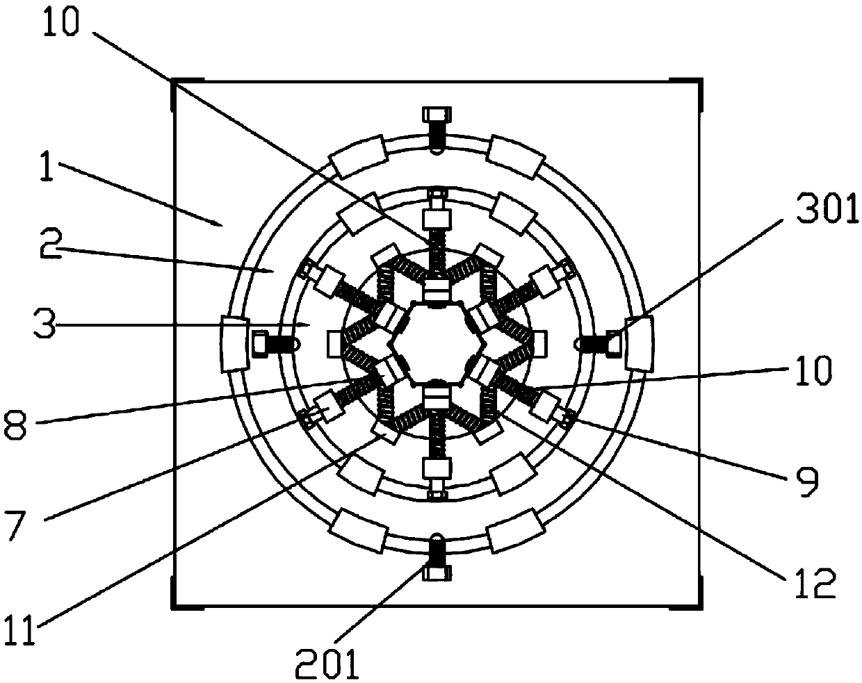 Constant force mechanism based banana harvesting device capable of automatically adapting to banana tree stem