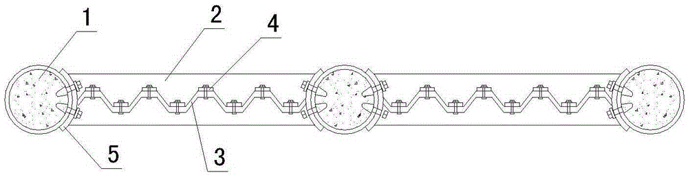 A combined corrugated frame shear assembly energy dissipation structure system