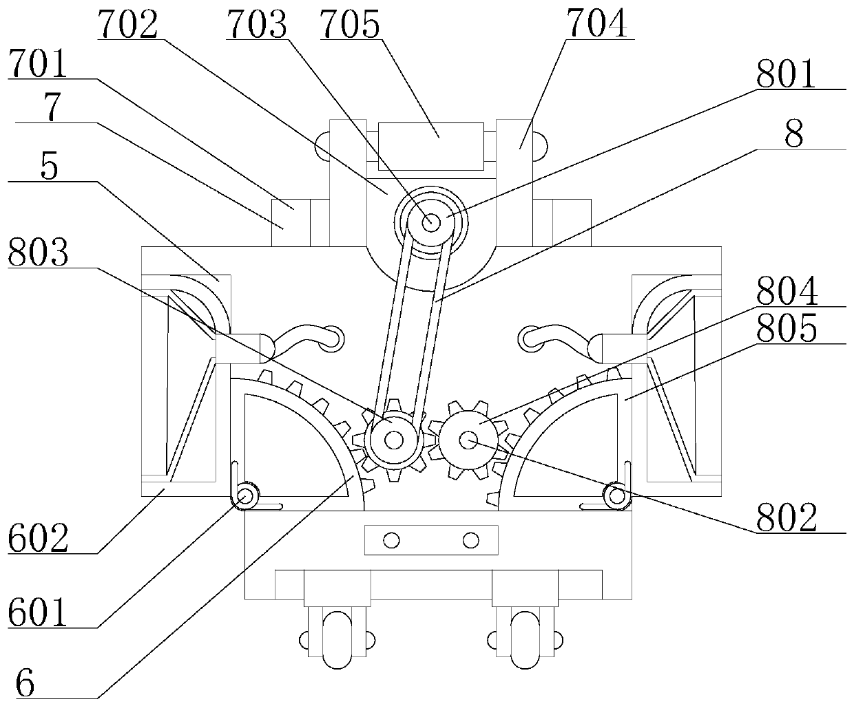 Convenient-to-adjust dust falling device for constructional engineering